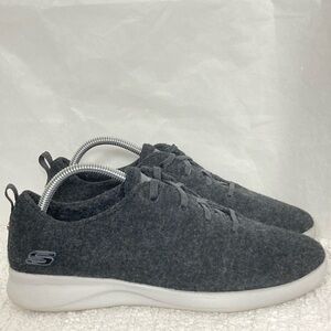 Skechers Womens Wash-A-Wool Flex Grey Casual Lightweight Sneaker Shoes Sz US 10